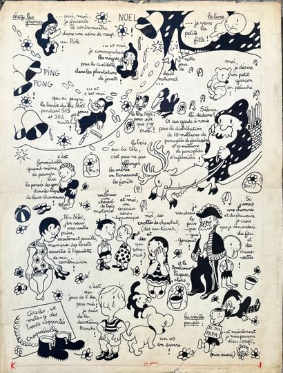 Jean EFFEL (1908-1982) 
Lot of about twenty...