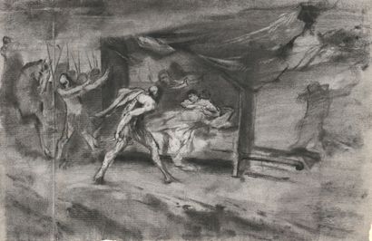 19th century French school
History scene
Black...