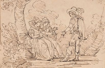 Late 18th century Italian school, entourage...