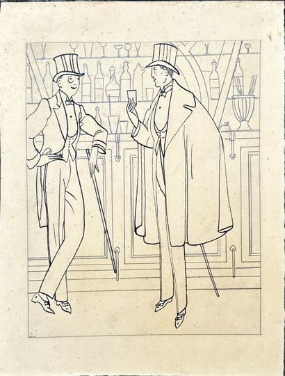 Maurice TAQUOY (1878-1952)
Eight ink studies,...