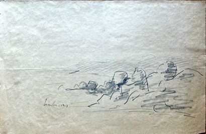 French school circa 1900
Marine
Watercolor...