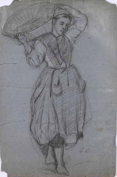 French school of the 19th century
Young peasant...
