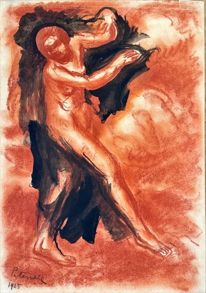 Adolphe PETERELLE (Geneva 1874 - 1947 Paris)
Dancer...