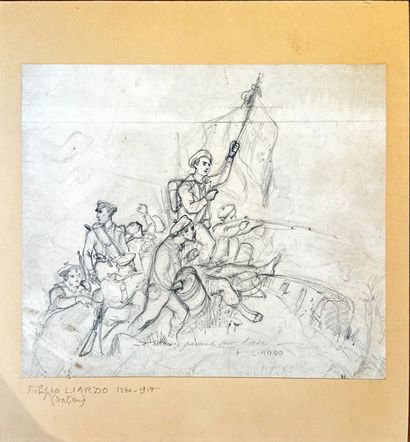 Filippo LIARDO (1840-1917) 
Scene from Garibaldi's...