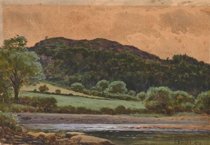 John KNIGHT (1843 - 1908)
Hilly landscape...