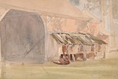 19th century French school
Mountain landscape
Watercolor...