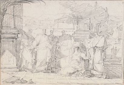 French neoclassical school 
History scene
Black...