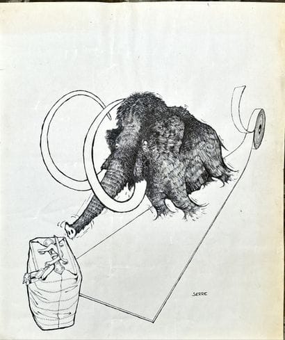 Claude SERRE (1938-1998)
The mammoth's journey
Ink...