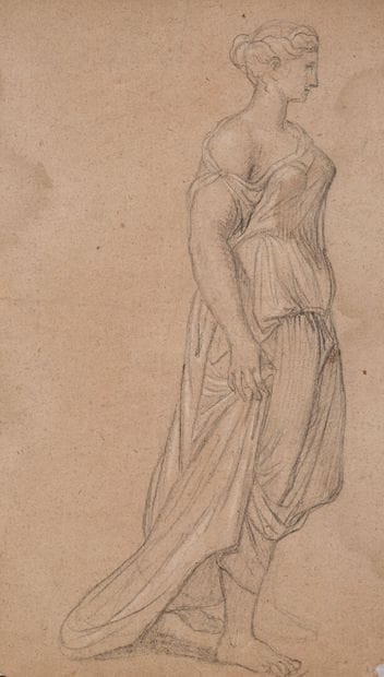 17th century French school
Draped woman
Black...