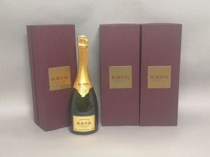 3 bottles CHAMPAGNE KRUG 164e EDITION In...
