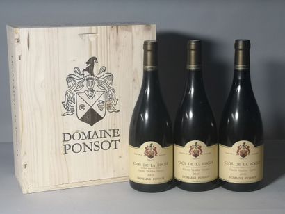 3 bottles CLOS de La ROCHE Grand cru VIEILLES...