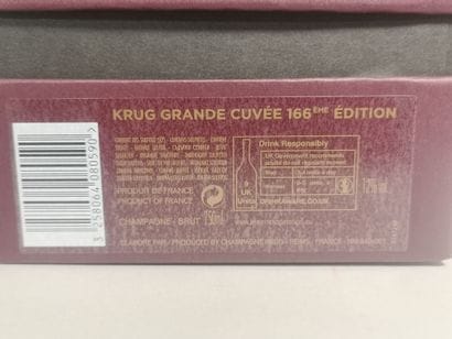 2 bottles CHAMPAGNE KRUG 166e EDITION In...