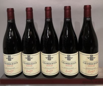 5 bottles CHAMBERTIN Grand Cru - Domaine...