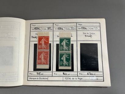 [Philately]. [Paris]. CARNET 12 pages of...