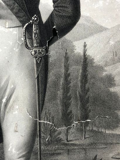 D'après un dessin de Madame KINSON :
Napoléon.
Gravé...