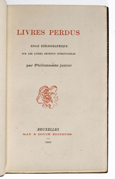 [Bibliophilie]. LACROIX (Paul). Ma république....