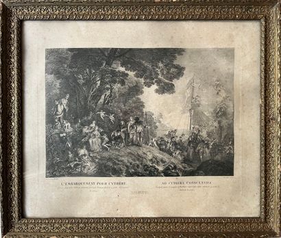 D'après WATTEAU Antoine (1684 1721).
L'Embarquement...