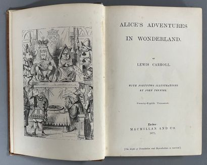 [TENNIEL]. CARROLL (Lewis).
Alice's adventures...