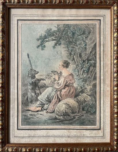LOT de 3 gravures en couleurs :
- Joueur...