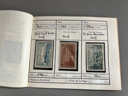 [Philately]. [Paris]. CARNET 12 pages of...