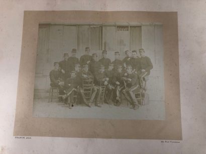 [Militaria]. LOT of two 19th century photographs...