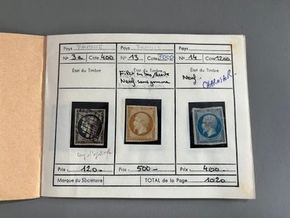 [Philately]. [Paris]. CARNET 12 pages of...