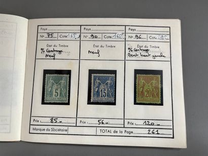 [Philately]. [Paris]. CARNET 12 pages of...