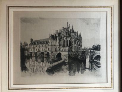 ROBIN : 
Lot de six gravures signées et certaines...