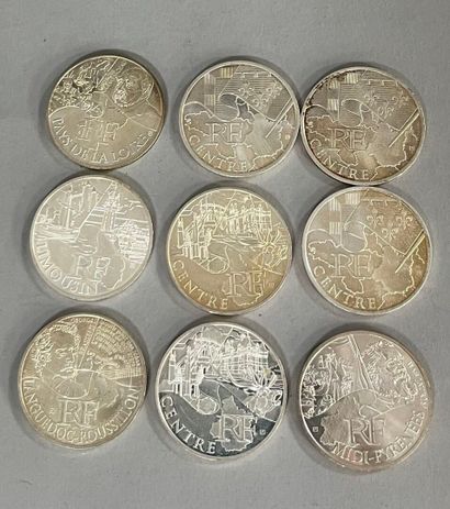 [Monnaie]. [France]. LOT de 9 pièces de 10€...