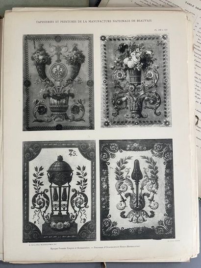 [PLANCHES D'ART DECORATIF].
LOT de quatre...