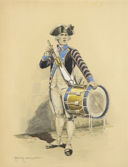[Militaria]. Edmond LAJOUX (19th-20th century)....