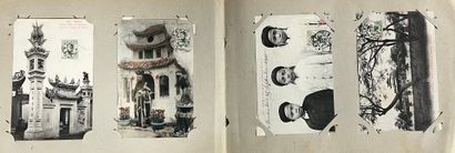 [Indochine]. ALBUM of postcards Tonkin, Indochina...