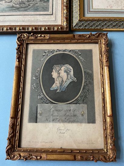 LOT de 3 gravures en couleurs :
- Joueur...