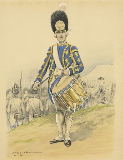 [Militaria]. Edmond LAJOUX (19th-20th century)....