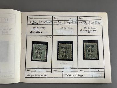 [Philately]. [Paris]. CARNET 12 pages of...