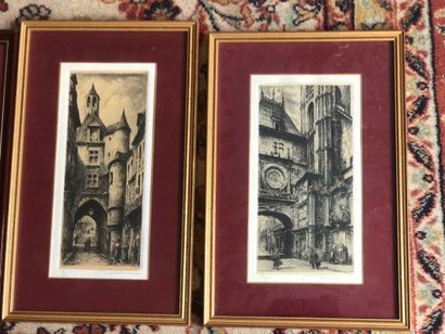 LOT de différentes gravures signées et titrées...