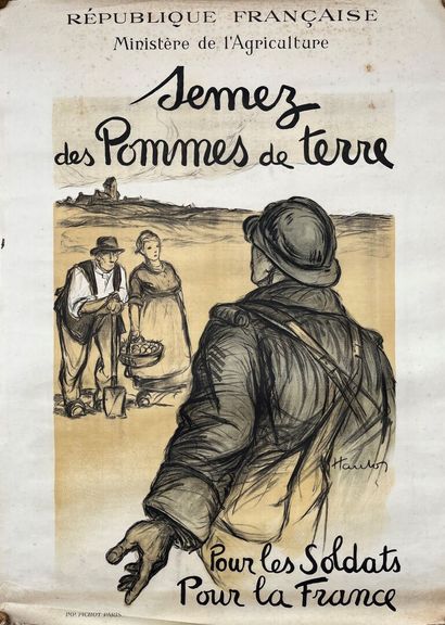 [Militaria]. [WWI]. HAUTOT. 
Semez des pommes...