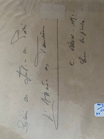 [Justice]. Six encres du XIXe siècle. 
École...