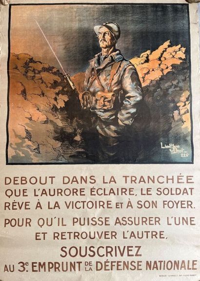 [Militaria]. [WWI]. D'après Jean DROIT (1884-1961)
Debout...