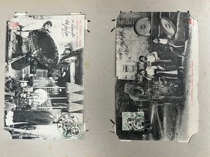 [Indochine]. ALBUM of postcards Tonkin, Indochina...