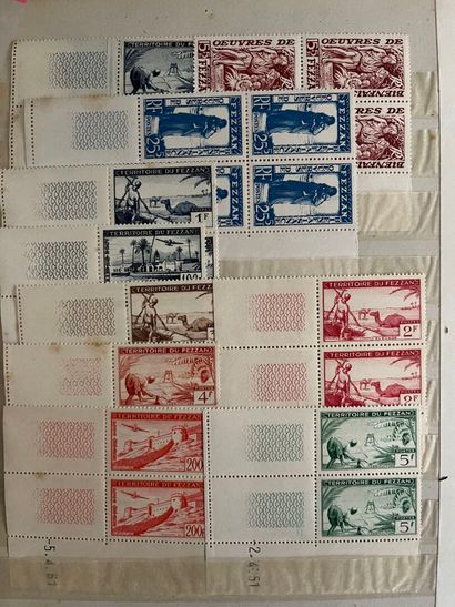 [Philately]. [Algeria]. [France]. 2 CLASTERS...