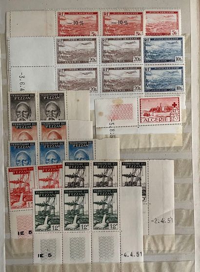 [Philately]. [Algeria]. [France]. 2 CLASTERS...