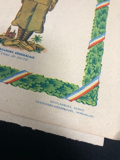 [Militaria]. LOT of two posters:
- 