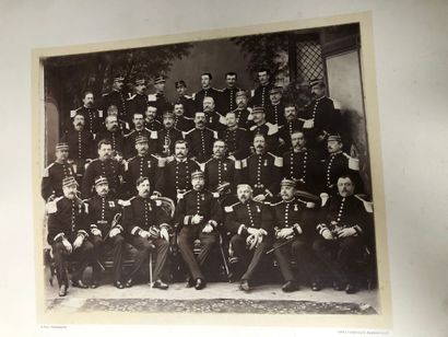 [Militaria]. LOT of two 19th century photographs...