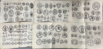 [Médaille]. [Gravure]. Douze planches représentant...