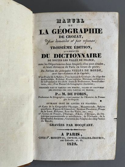 de FORIS.
Manuel de géographie de Crozat....