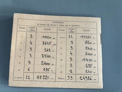 [Philately]. [Paris]. CARNET 12 pages of...