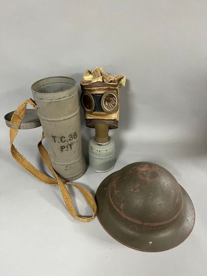 [Military equipment]. [WWII]. HELMET and...