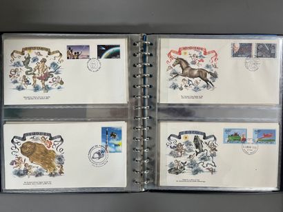 [Philately]. [First day]. 4 ALBUMS of world...