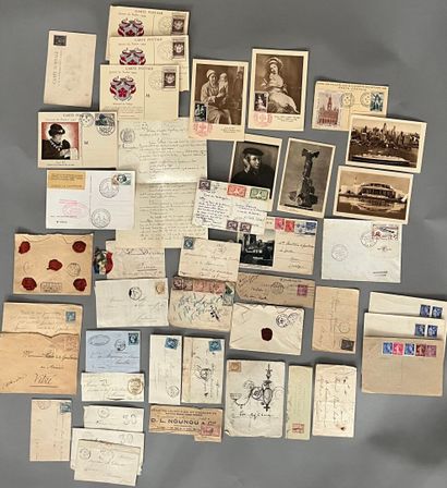 [Philately]. CLASSIER with 15 classic stamped...